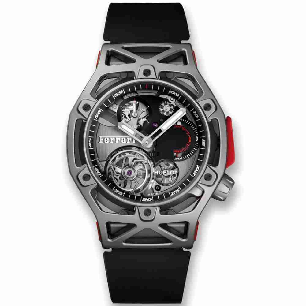Hublot Techframe Ferrari Tourbillon Chronograph Titanium 45mm 408.NI.0123.RX