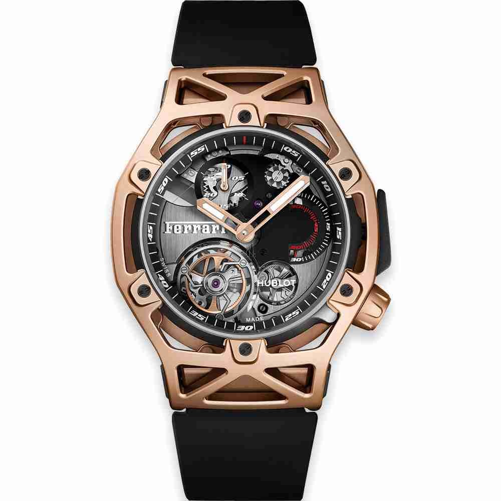 Hublot Techframe Ferrari Tourbillon Chronograph King Gold 45mm 408.OI.0123.RX