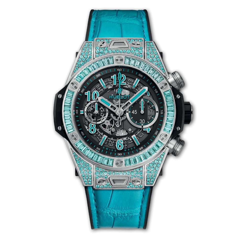 Replica Hublot Big Bang Unico White Gold Paraiba