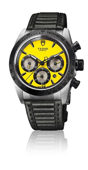 fake Tudor Fastrider Chronograph Steel and Black Ceramic 42010N Yellow unisex Watch