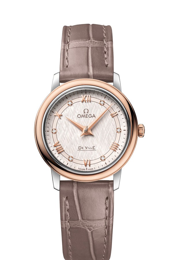 OMEGA De Ville Steel red gold Diamonds Watch 424.23.27.60.52.001 replica