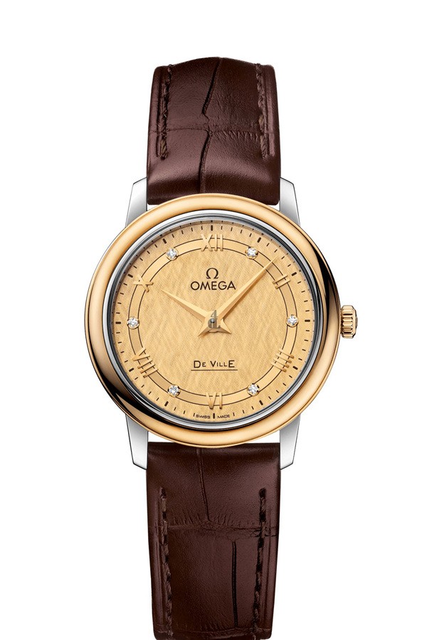 OMEGA De Ville Steel yellow gold Diamonds Watch 424.23.27.60.58.001 replica