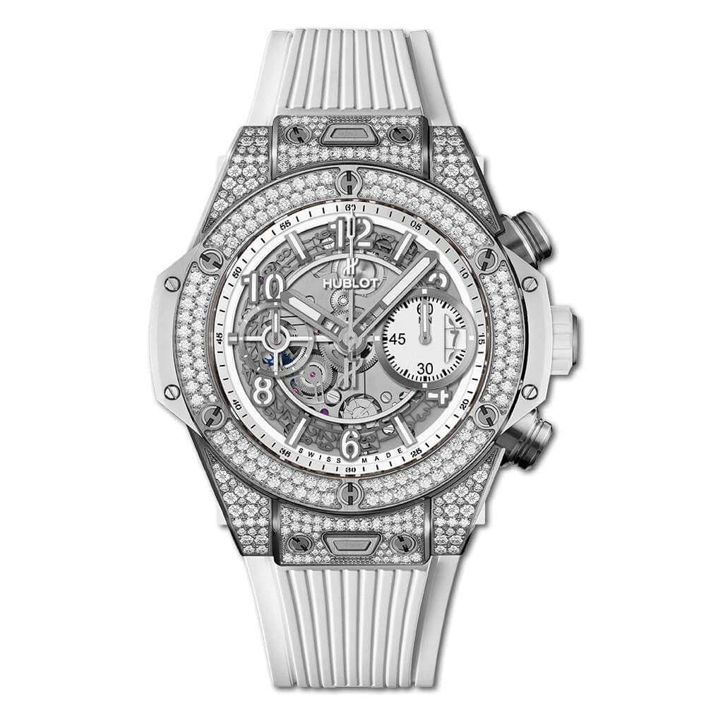Replica Hublot Big Bang Unico Titanium White Pavé 42mm