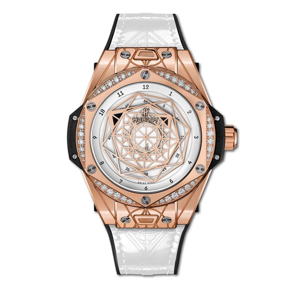Replica Hublot Big Bang One Click Sang Bleu King Gold White Diamonds