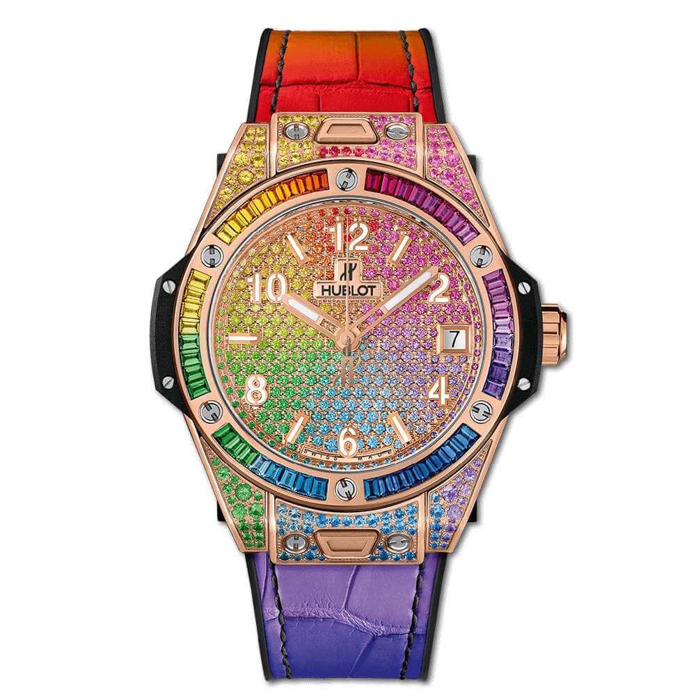 Replica Hublot Big Bang One Click Rainbow King Gold