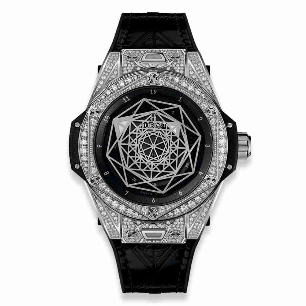 Hublot Big Bang Sang Bleu Steel Pave 39mm 465.SS.1117.VR.1704.MXM18