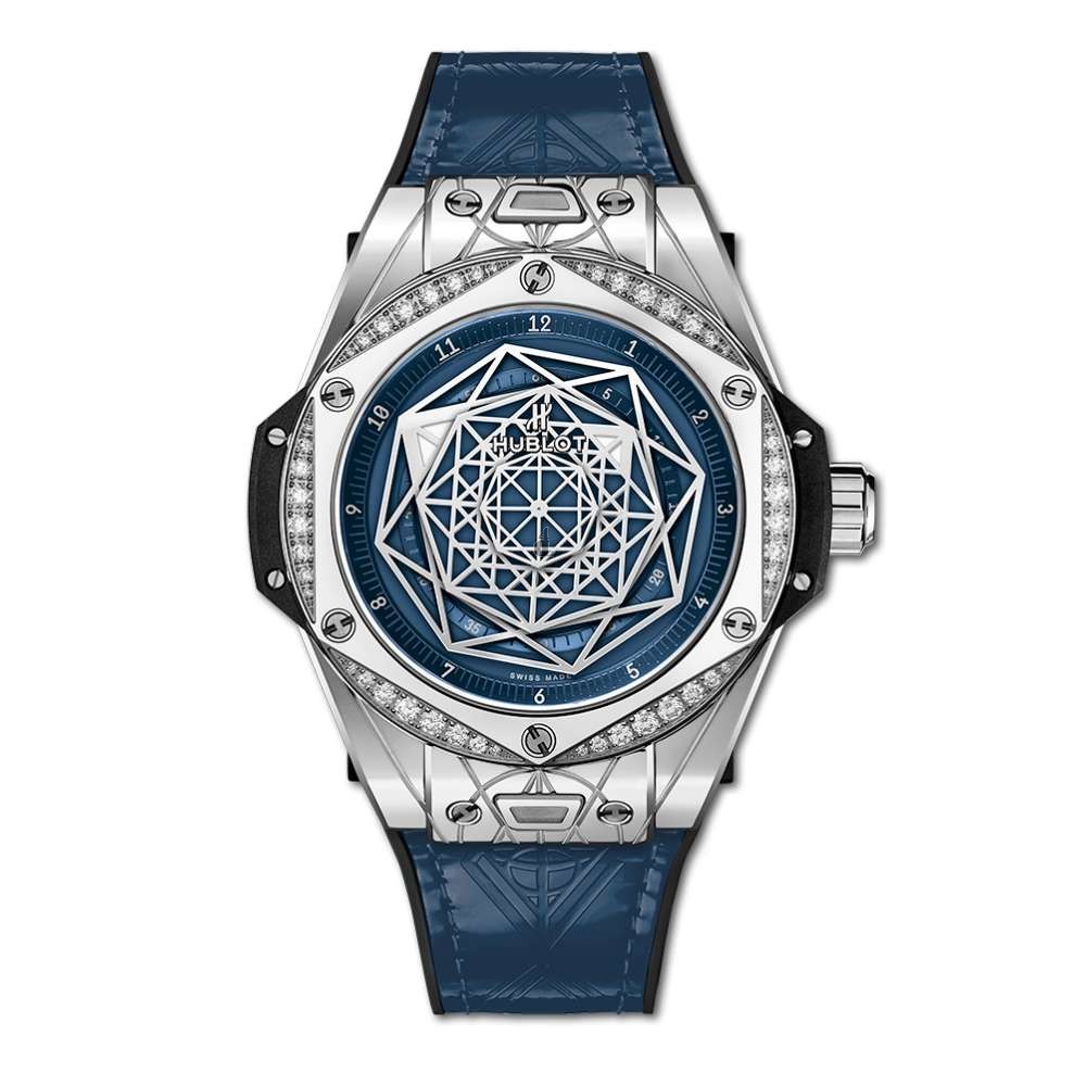 Replica Hublot Big Bang One Click Sang Bleu Steel Blue Diamonds
