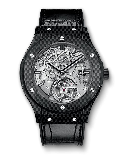 Hublot Classic Fusion Tourbillon Cathedral Minute Repeater Carbon 504.QX.0110.LR Replica