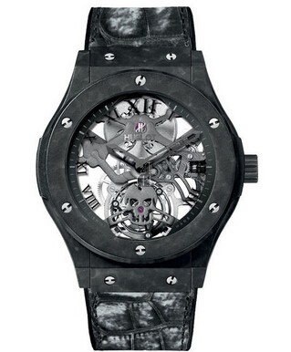 Hublot Classic Fusion Tourbillon Skeleton Black Skull 505.UC.0140.LR.SKULL replica.