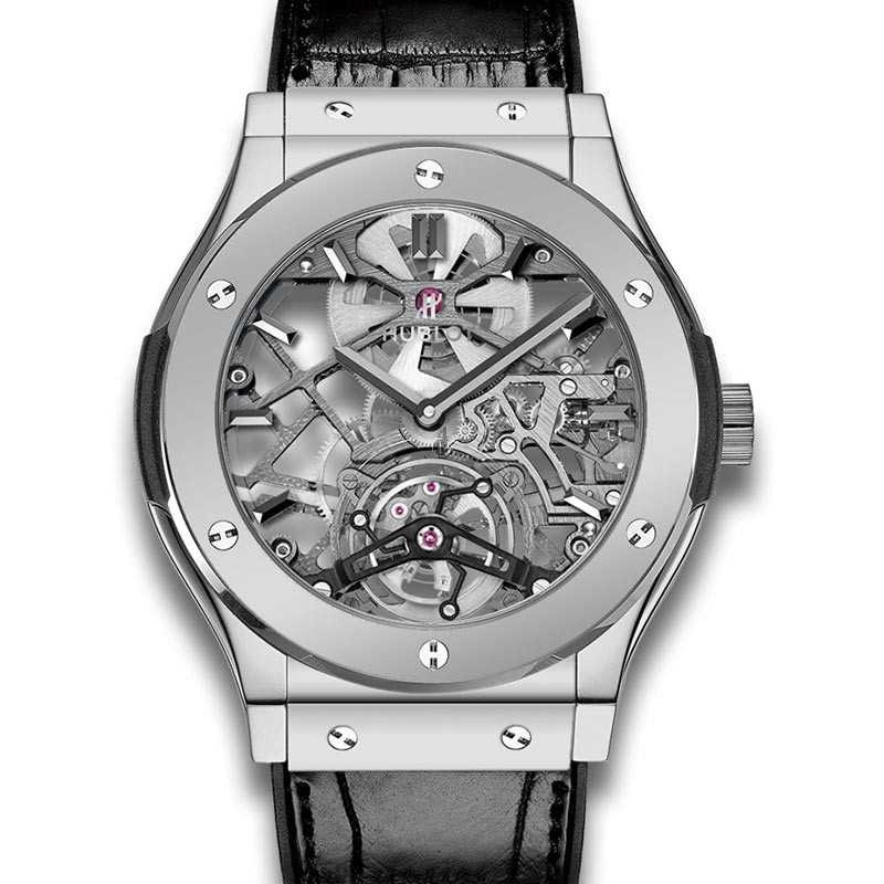 Hublot Classic Fusion Ultra-Thin Skeleton Tourbillon Platinum 505.TX.0170.LR Replica
