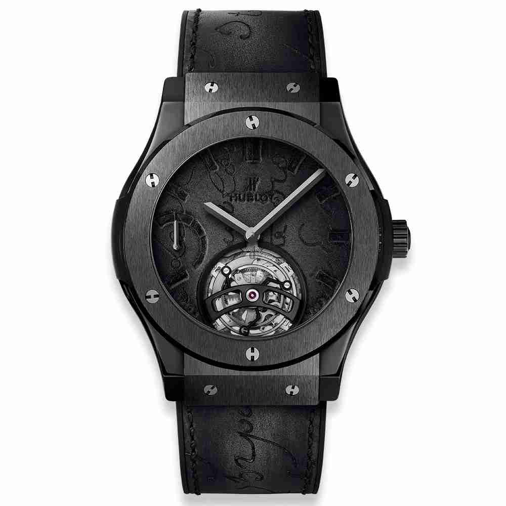 Hublot Classic Fusion Tourbillon Power Reserve 5 Days Berluti Scritto All Black 45mm 505.CM.0500.VR.BER17
