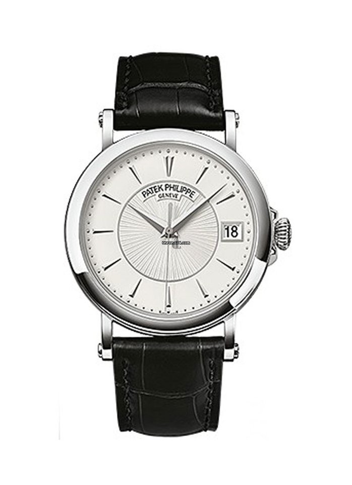 Patek Philippe Calatrava Automatic White Dial Black Leather 5153G-010