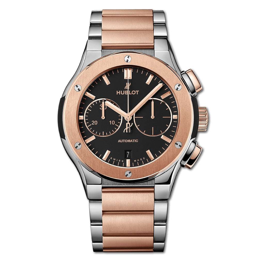 Replica Hublot Classic Fusion Chronograph Titanium King Gold Bracelet