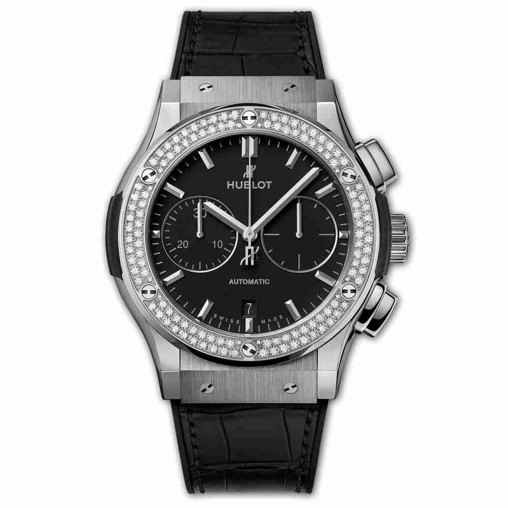Hublot Chronograph Titanium Diamonds 45mm Classic Fusiones 521.NX.1171.LR.1104