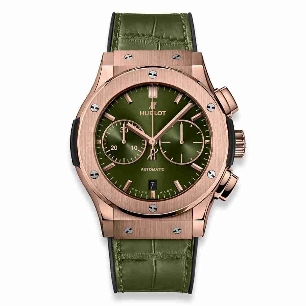 Hublot Classic Fusion Chronograph Green King Gold 45mm 521.OX.8980.LR