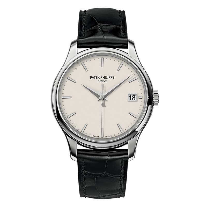 Patek Philippe Calatrava Mechanical Ivory Dial Leather 5227G-001