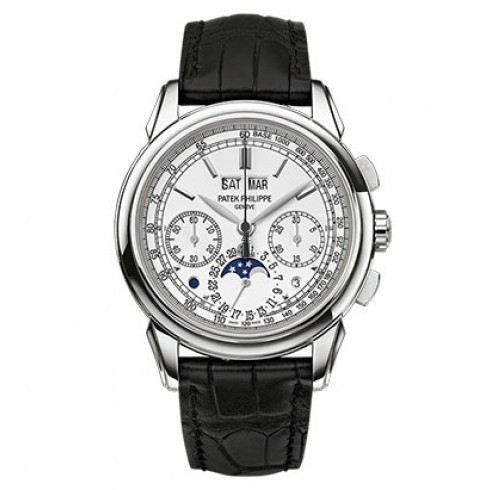 Patek Philippe Grand Complications Silver Dial Chronograph 18K White Gold 5270G-018