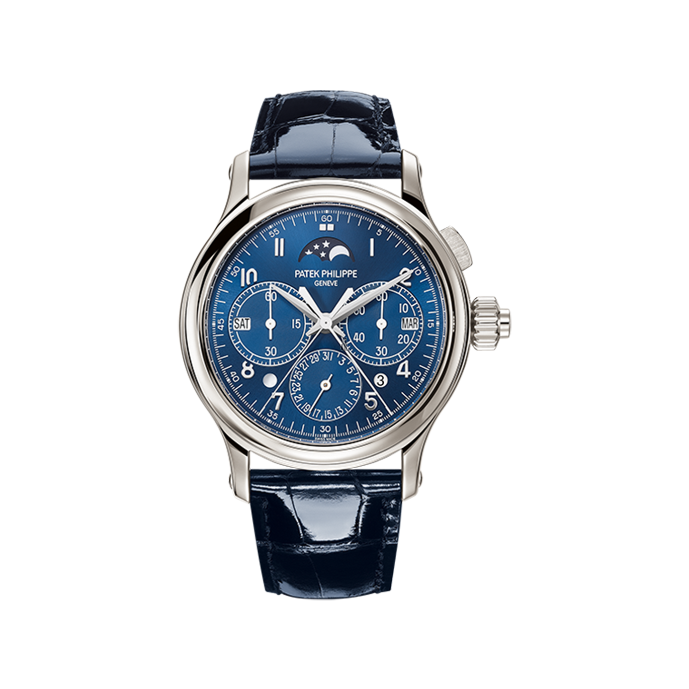 Patek Philippe Perpetual Calendar Split-Seconds Chronograph 5372 Platinum / Blue 5372P-001