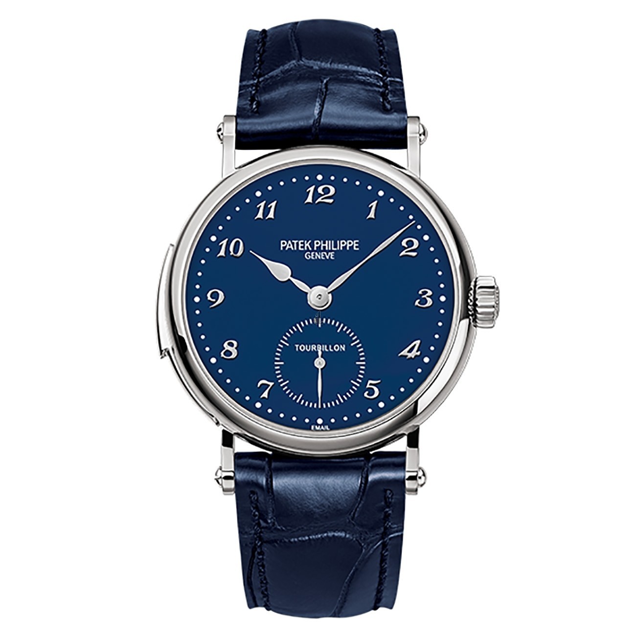 Patek Philippe Grand Complications 37mm Blue Enamel Arabic White Gold Leather BRAND NEW 5539G-010