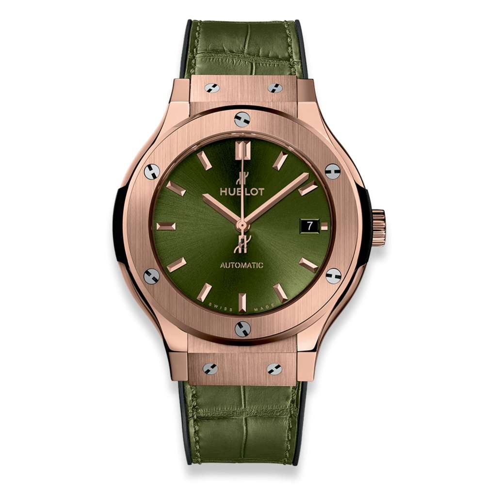Replica Hublot Classic Fusion Green King Gold 38mm