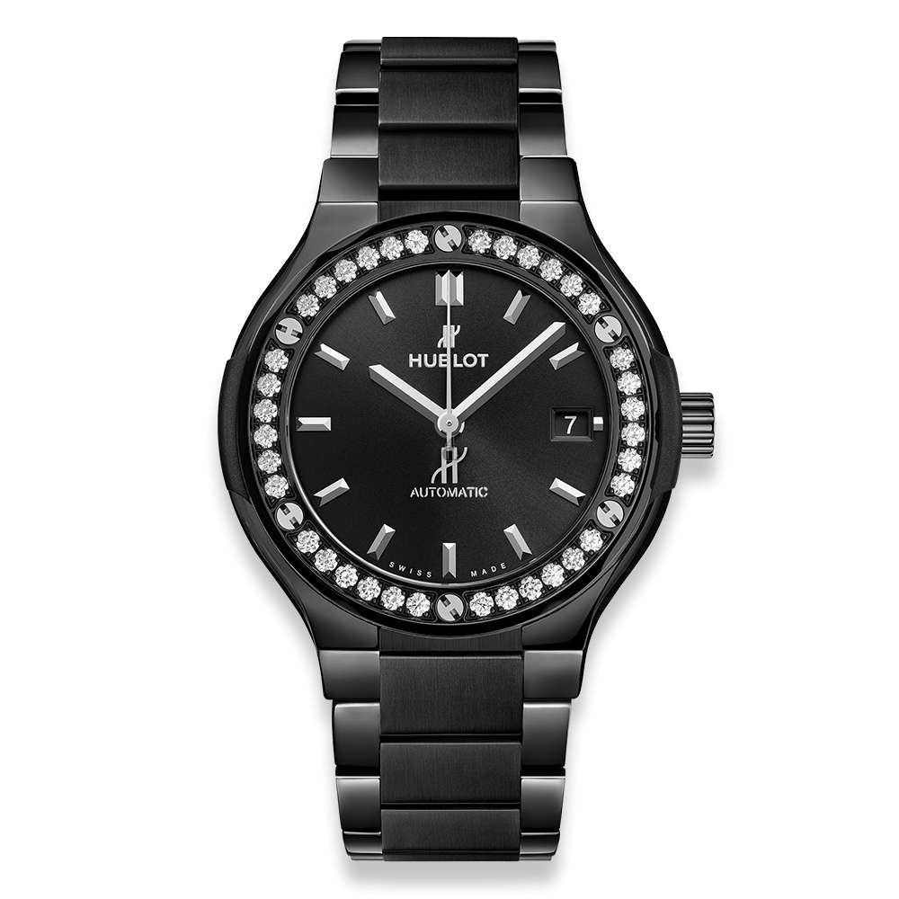 Replica Hublot Classic Fusion Black Magic Bracelet Diamonds