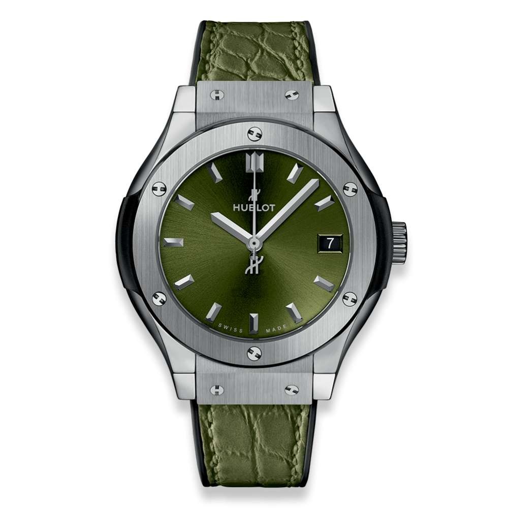 Replica Hublot Classic Fusion Green Titanium 33mm