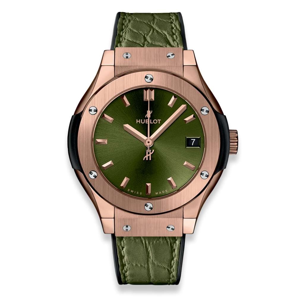 Replica Hublot Classic Fusion Green King Gold 33mm