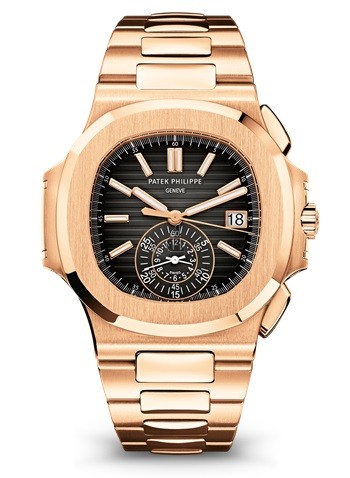 Patek Philippe Nautilus Black Dial 18kt Rose Gold Chronograph Automatic 5980/1R-001