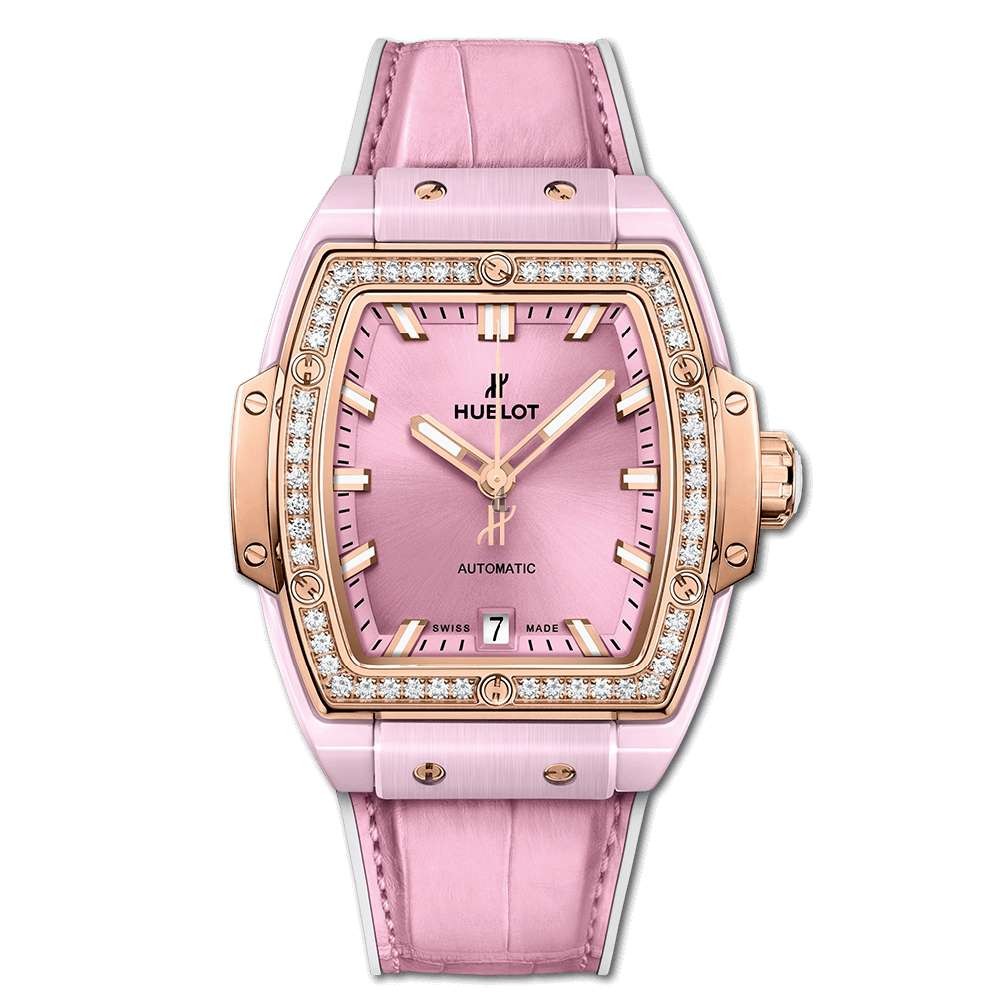 Replica Hublot Spirit Of Big Bang Pink Ceramic King Gold Diamonds