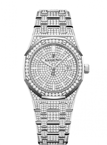 Replica Audemars Piguet Royal Oak 33 Quartz White Gold/Diamond/Silver/Bracelet 67652BC.ZZ.1265BC.01