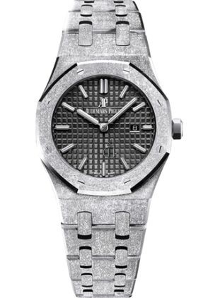 Audemars Piguet Royal Oak 67653 Quartz Frosted White Gold Pink Bracelet 67653BC.GG.1263BC.02
