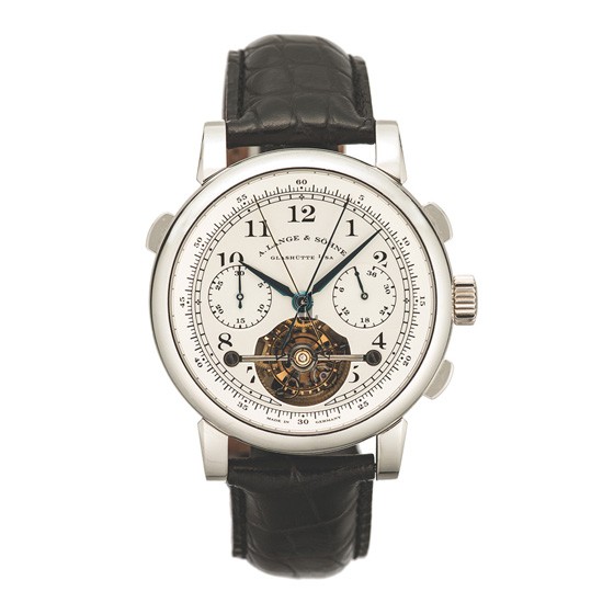 A.Lange & Sohne Lange Tourbograph Pour le Merite Mechanical in Platinum Replica 702.025