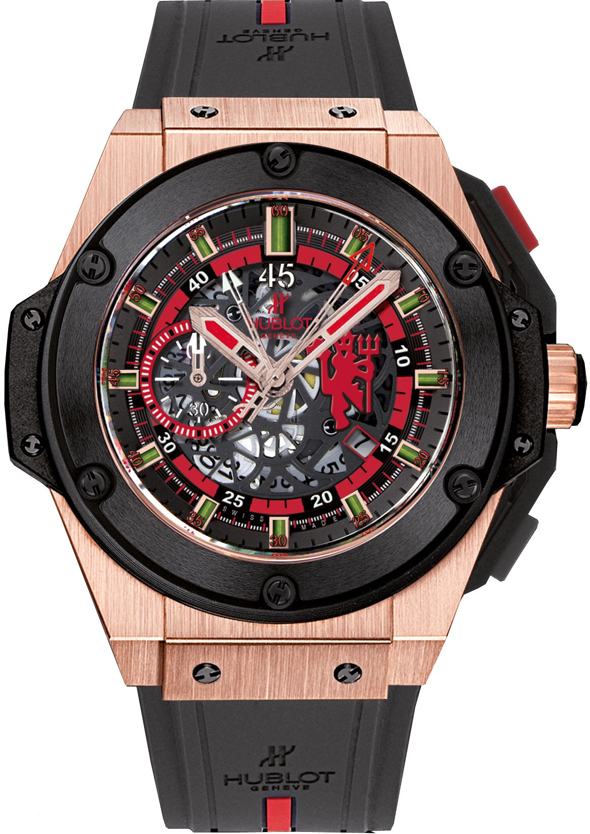 Hublot King Power Red Devil Manchester United Rose Gold 716.OM.1129.RX.MAN11 replica.