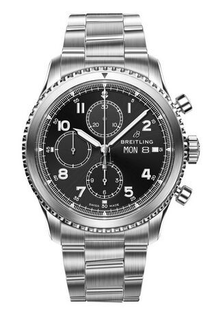 Breitling Navitimer 8 Chronograph Black Dial Steel Bracelet A13314101B1A1