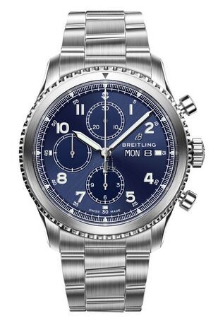 Breitling Navitimer 8 Chronograph Blue Dial Steel Bracelet A13314101C1A1