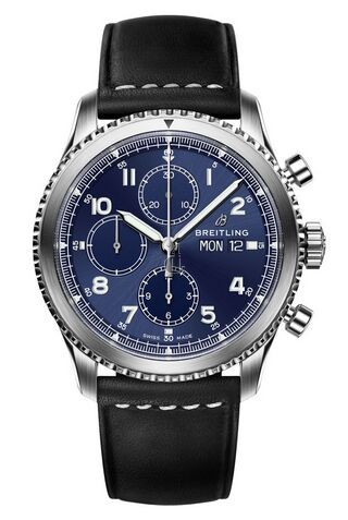 Breitling Navitimer 8 Chronograph Blue Dial Leather Strap A13314101C1X1