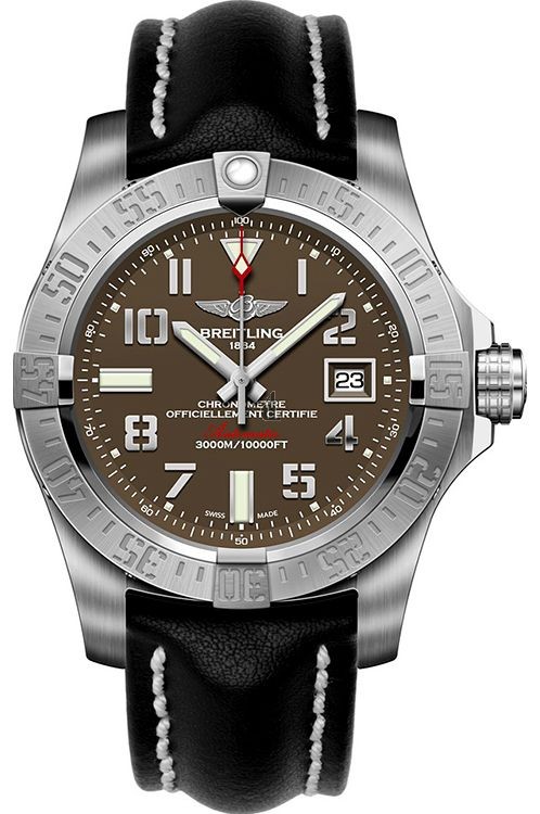 Breitling Avenger II Seawolf Stainless Steel/Tungsten Gray/Calf/Pin A1733110/F563/435X/A20BASA.1 replica