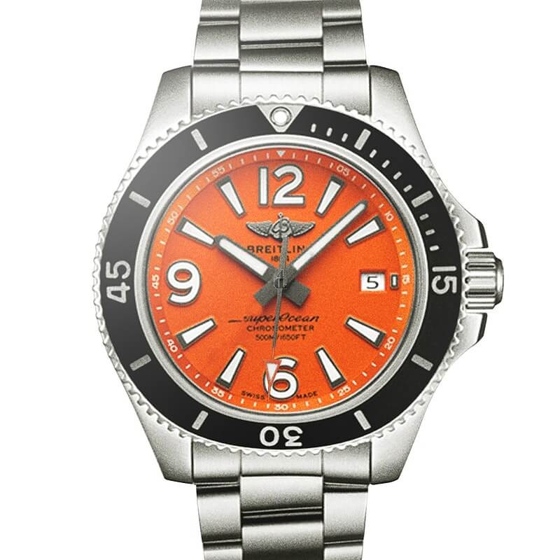 Breitling Superocean II 42 Steel - Orange A17366D71O1A1 replica