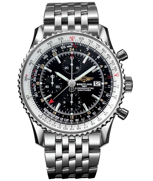 Breitling Navitimer World GMT Mens Watch A2432212/B726/443A  replica.