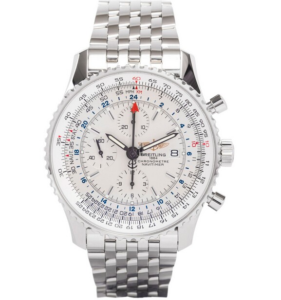 Breitling Navitimer World Steel Mens Watch A2432212/G571/443A  replica.