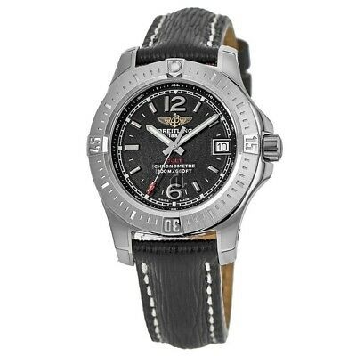 Breitling Colt 33 Quartz Volcano Black Dial Leather Strap A77388111BD46 Women's Watch replica