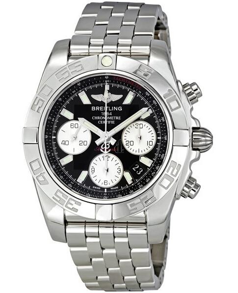 Breitling Chronomat 41 Automatic Black Dial Watch AB014012/BA52  replica.