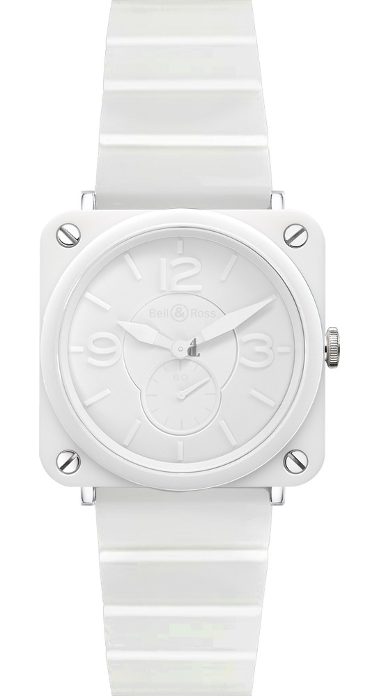 White Ceramic Phantom Bracelet Bell & Ross Ceramic Quartz 39mm Ladies Watch BR S White Ceramic Phantom fake
