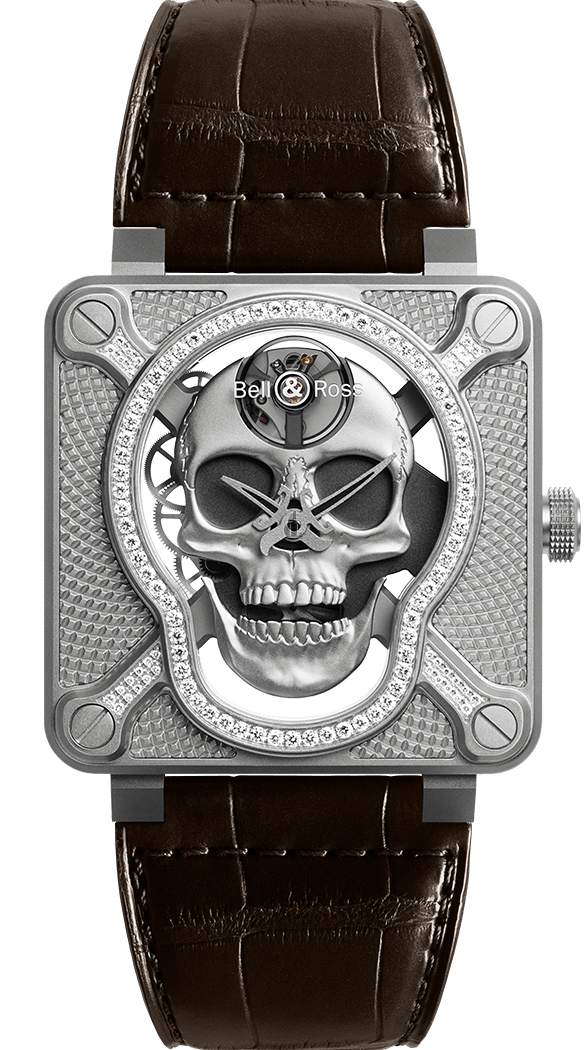 Replica Bell & Ross Instruments BR01-SKULL-SK-LGD