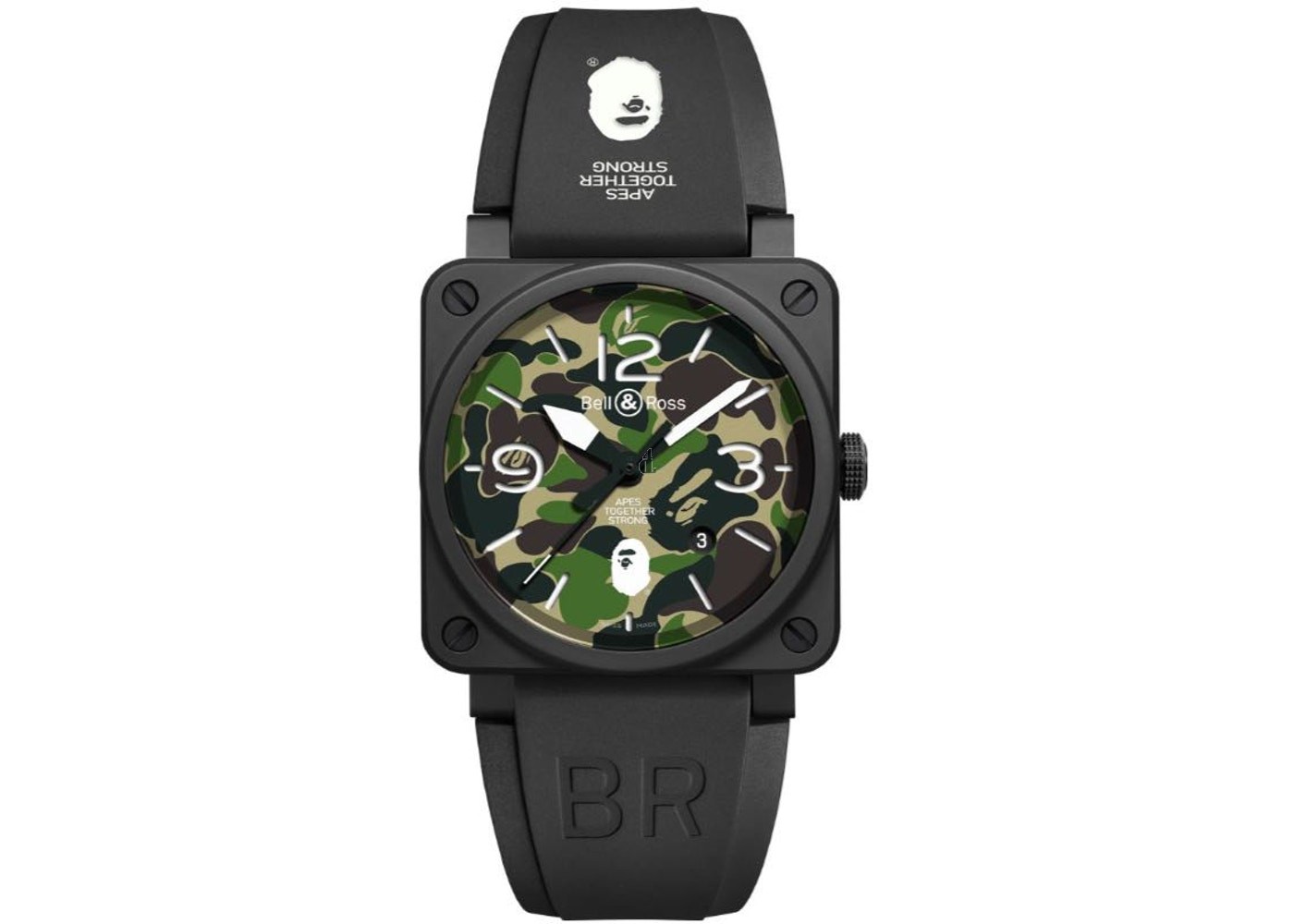 Replica Bell & Ross Instruments BR0392-BAPE-GN-CE
