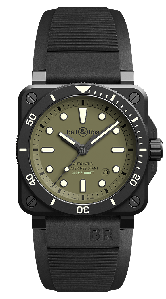 fake Bell & Ross Br 03-92 Diver Military Limited Edition BR0392-D-KA-CE-SRB