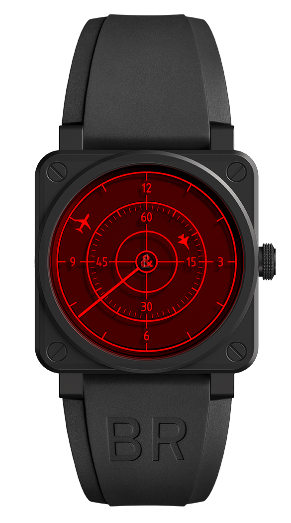 fake Bell & Ross Instruments BR 03-92 Red Radar Ceramic BR0392-RRDR-CE-SRB