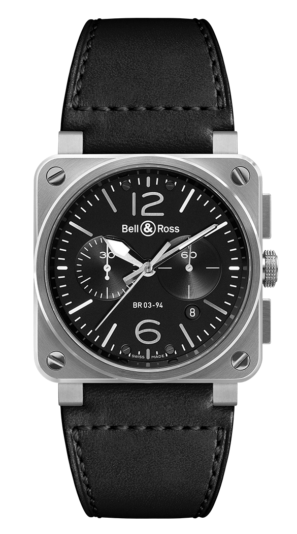 Replica Bell & Ross Instruments BR0394-BL-SI/SCA