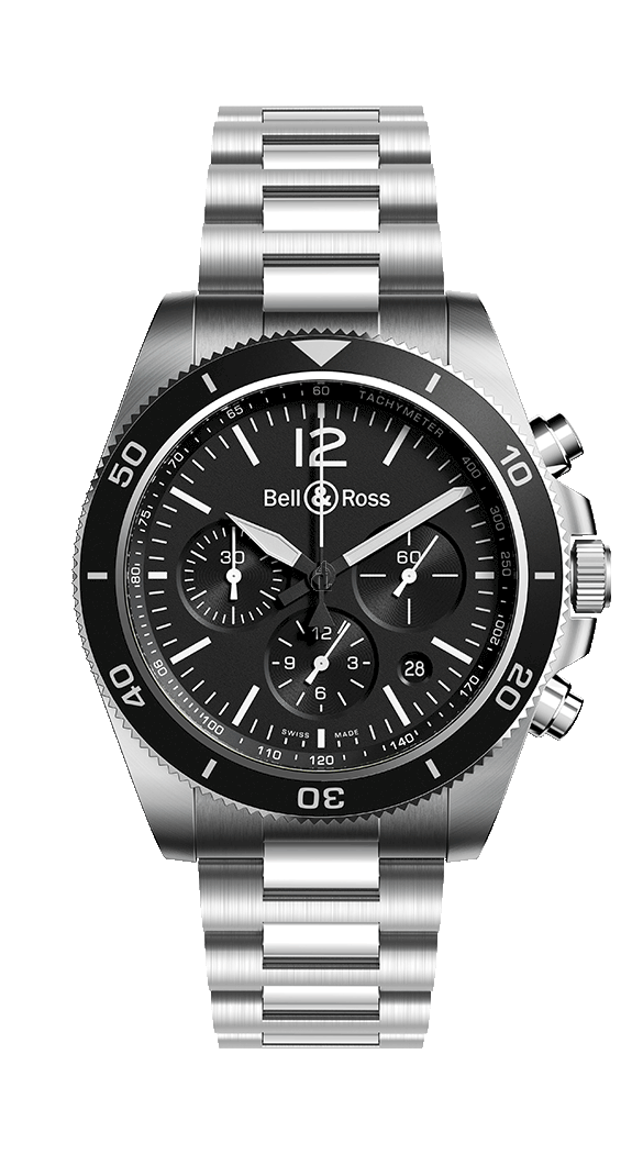 Replica Bell & Ross Vintage BR V3-94 BLACK STEEL