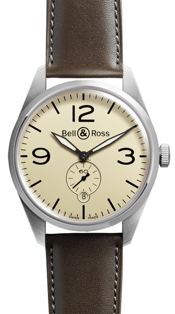 Original Beige Bell & Ross Vintage Mens Watch BRV 123 Original Beige fake